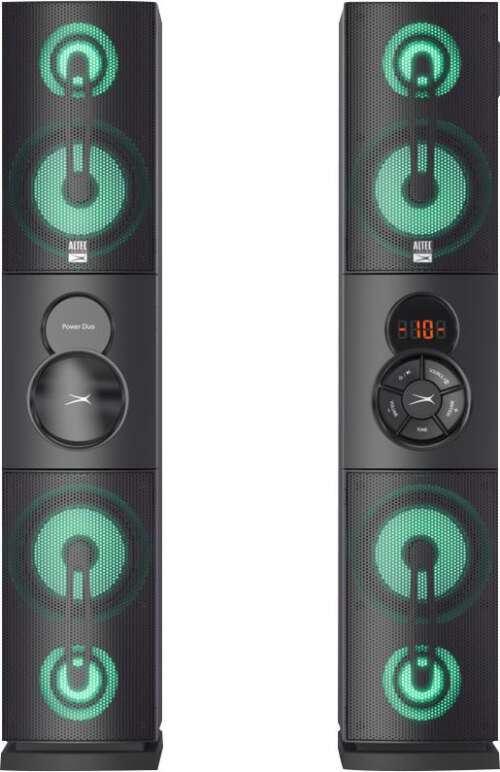 Rent to own Altec Lansing - Power Duo Tower Speaker Set - Black