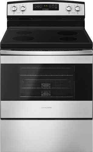 Rent to own Amana - 4.8 Cu. Ft. Freestanding Electric Range - Stainless steel