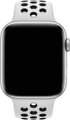 Rent to own Apple Watch Nike Series 5 GPS 44mm Silver Aluminum Case with Pure Platinum Black Nike Sport Band Silver Aluminum RTBShopper