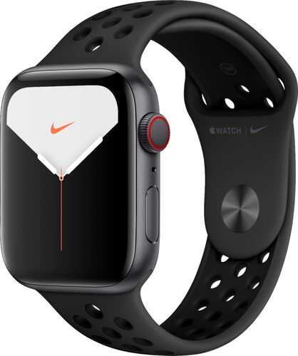 Rent to own Apple Watch Nike Series 5 (GPS + Cellular) 44mm Space Gray Aluminum Case with Anthracite/Black Nike Sport Band - Space Gray Aluminum