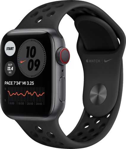 Apple Watch Nike Series 6 (GPS + Cellular) 40mm Space Gray Aluminum Case with Anthracite/Black Nike Sport Band - Space Gray