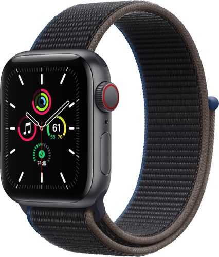 Finance Apple Watch SE in Space Gray with Charcoal Sport Loop