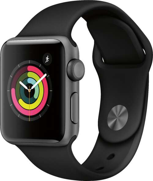 Lease Apple Watch Series 3 GPS 38mm Space Gray Black Band