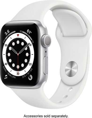 Rent to Own Apple Watch Series 6 (GPS) White Sport Band in Silver