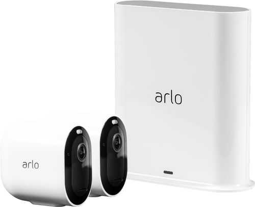 Rent to own Arlo - Pro 3 2-Camera Indoor/Outdoor Wire-Free 2K HDR Security Camera System - White
