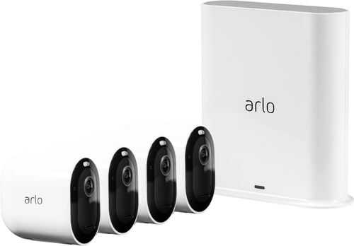 Rent to own Arlo - Pro 3 4-Camera Indoor/Outdoor Wire-Free 2K HDR Security Camera System - White