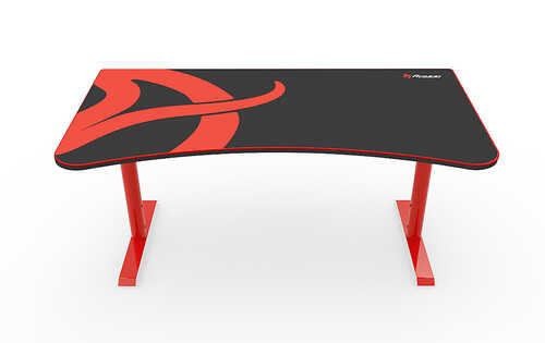 Arozzi - Arena Ultrawide Curved Gaming Desk - Red with Black Accents