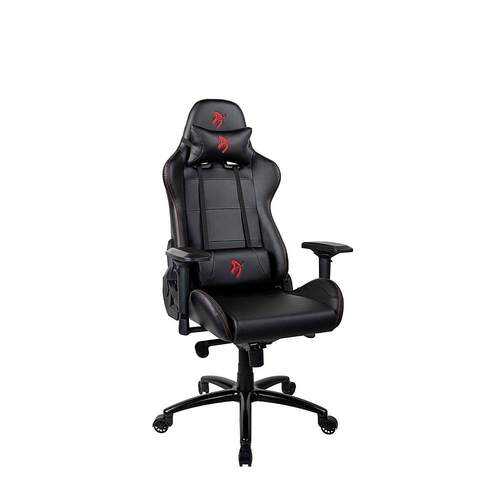 Rent to own Arozzi - Verona Signature Premium PU Leather Ergonomic Gaming Chair - Black - Red Accents