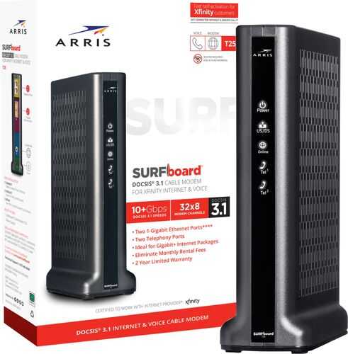 Rent to own ARRIS - SURFboard DOCSIS 3.1 Cable Modem for Xfinity Internet & Voice - Black