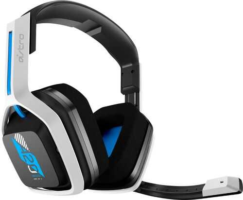 Astro Gaming - A20 Wireless Stereo Gaming Headset Gen 2 for PlayStation 5, PlayStation 4, PC and Mac - White/Blue
