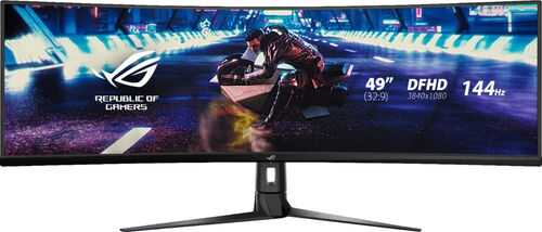 ASUS - 49" LED Curved FHD FreeSync Monitor with HDR (DisplayPort, HDMI, USB) - Black