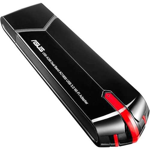 Rent to own ASUS - Dual-Band Wireless-AC USB Network Adapter - Black/red