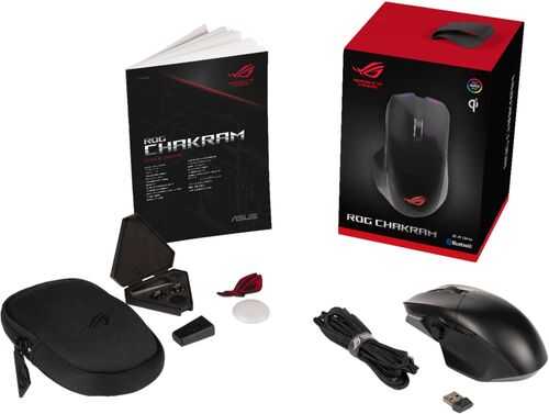 Rent to own ASUS - ROG Chakram + Bluetooth + Optical + Right-Handed + Mouse - Translucent Black