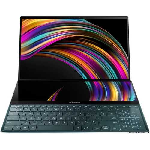 Rent to own ASUS - ZenBook Pro Duo 15.6" 4K Ultra HD Touch-Screen Laptop - Intel Core i9 - 32GB Memory - NVIDIA GeForce RTX 2060 - 1TB SSD - Celestial Blue