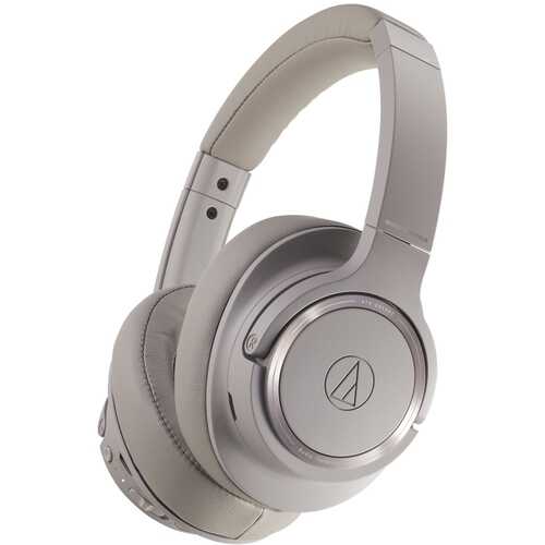 Audio-Technica - ATH SR50BT Wireless Over-the-Ear Headphones - Gray Brown