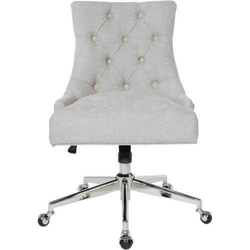 AveSix - Amelia 5-Pointed Star Fabric and Steel Office Chair - Fog