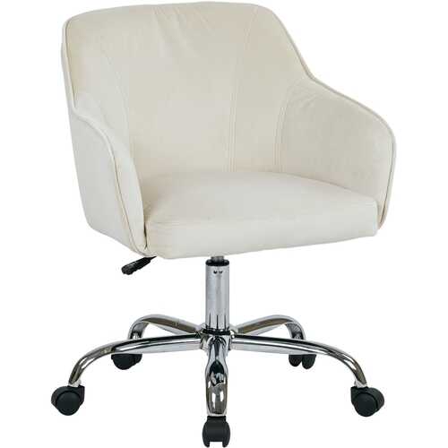 AveSix - Bristol Plush Fabric Task Chair - Oyster Velvet