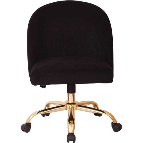 AveSix - Layton 5-Pointed Star Velvet Accent Chair - Black/Gold