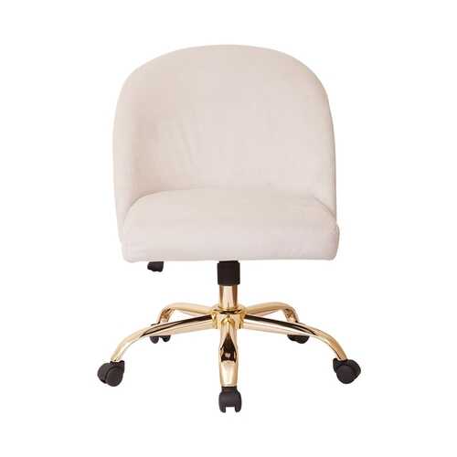 AveSix - Layton Home Office Velvet Task Chair - Gold/Oyster
