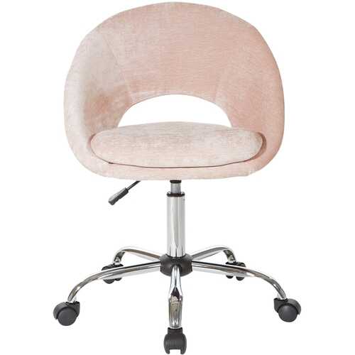 AveSix - Milo 5-Pointed Star Velvet Office Chair - Blush