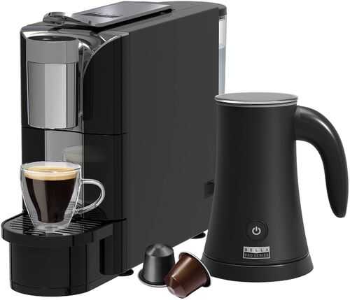 Bella Pro Series - Capsule Coffee Maker and Milk Frother - Black