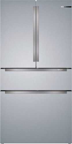 Rent to own Bosch - 800 Series 20.5 Cu. Ft. 4-Door French Door Counter-Depth Refrigerator - Stainless steel