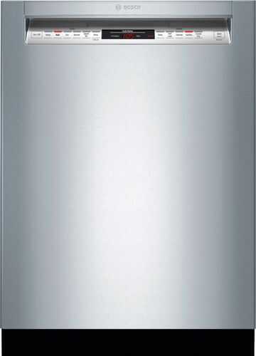 Bosch - 800 Series 24" Front Control Built-In Dishwasher with CrystalDry, Stainless Steel Tub, 3rd Rack, 42 dBa - Stainless steel