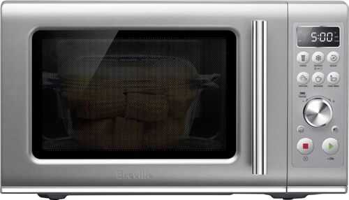 Breville - the Compact Wave™ Soft Close 0.9 Cu. Ft. Microwave - Brushed Stainless Steel
