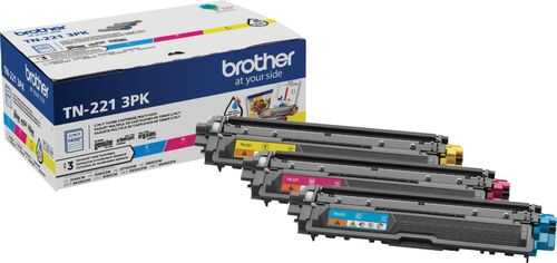 Rent to own Brother - TN-221 3-Pack Standard Capacity - Yellow/Cyan/Magenta Toner Cartridges