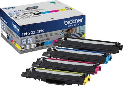 Rent to own Brother - TN-223 4PK 4-Pack Standard Capacity - Black/Yellow/Cyan/Magenta Toner Cartridges