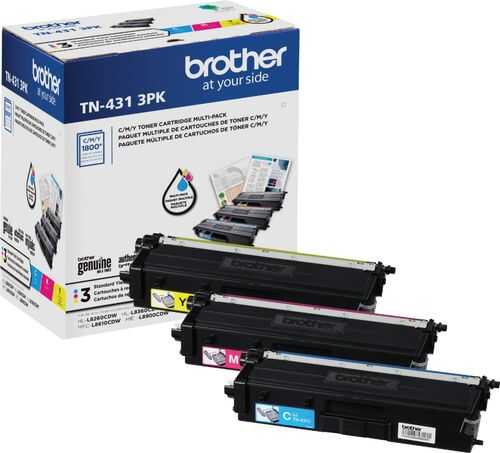 Rent to own Brother - TN-431 3-Pack Standard Capacity - Yellow/Cyan/Magenta Toner Cartridges