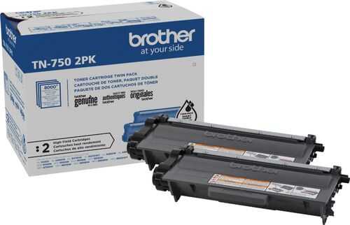 Brother - TN-750 XL 2-Pack High-Yield Toner Cartridges - Black