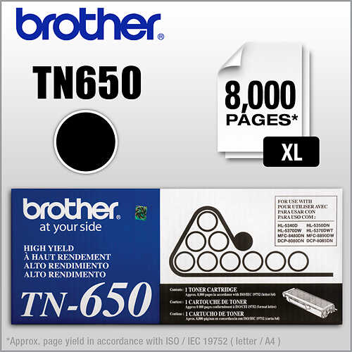 Rent to own Brother - TN650 High-Yield Toner Cartridge - Black