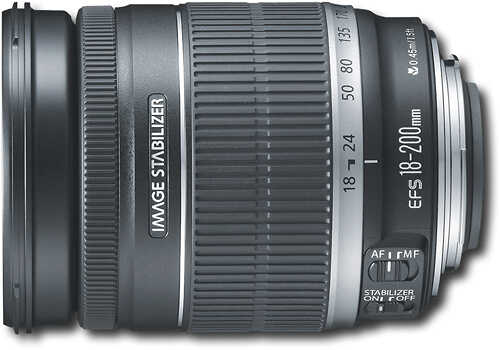 Rent to own Canon - EF-S 18-200mm f/3.5-5.6 IS Standard Zoom Lens - Black