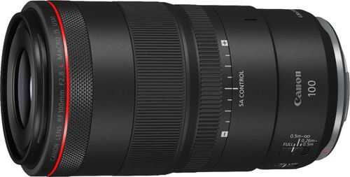 Canon - RF 100mm f/2.8 L MACRO IS USM Telephoto Lens for RF Mount Cameras - Black
