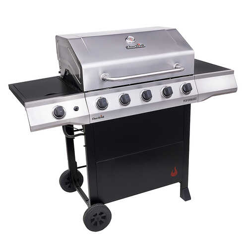 Rent to own Char-Broil - Performance Series 5-Burner Gas Grill - Stainless Steel/Black