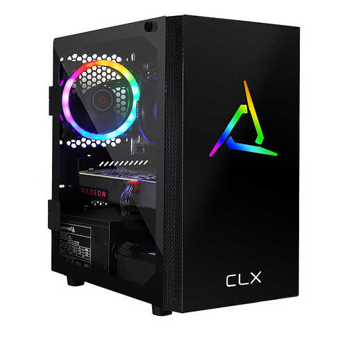 Rent to own CLX - SET Gaming Desktop - AMD Ryzen  5 3600 - 8GB Memory - AMD Radeon RX 5500 XT - 480GB SSD - Black/RGB
