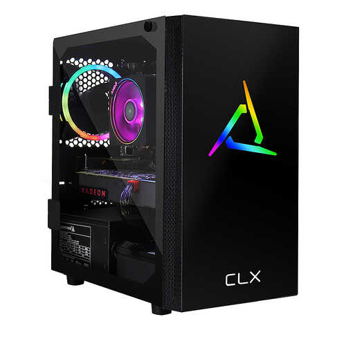 Rent to own CLX - SET Gaming Desktop - AMD Ryzen 7 3700X - 16GB Memory - AMD Radeon RX 5700 XT - 480GB SSD + 3TB HDD - Black/RGB