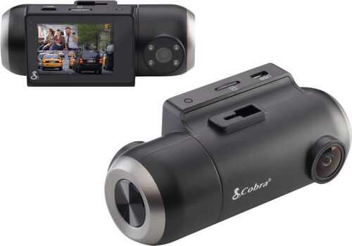Rent to own Cobra - SC 201 Dual-View Smart Dash Cam with Built-In Cabin View - Black