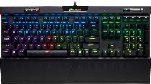 CORSAIR - Gaming K70 RGB MK.2 RAPIDFIRE Mechanical Wired CHERRY MX Speed Switch Keyboard with RGB Back Lighting - Black