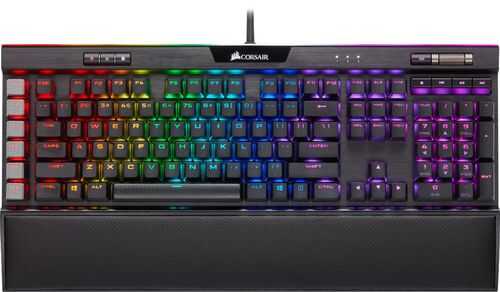 CORSAIR - Gaming K95 RGB PLATINUM XT Wired Mechanical CHERRY MX Speed RGB Silver Switch Keyboard with RGB Back Lighting - Black