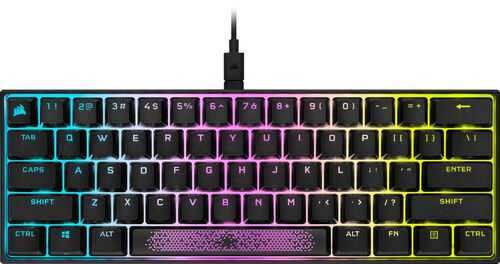 CORSAIR - K65 RGB MINI 60% Mechanical Gaming Keyboard, Backlit RGB LED, CHERRY MX SPEED Keyswitches - Black