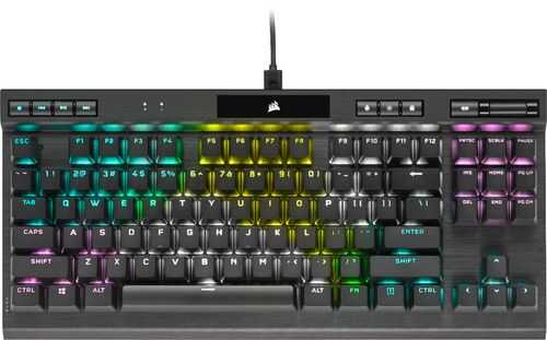 CORSAIR - K70 RGB TKL CHAMPION SERIES Mechanical Gaming Keyboard, Backlit RGB LED, CHERRY MX SPEED Keyswitches - Black
