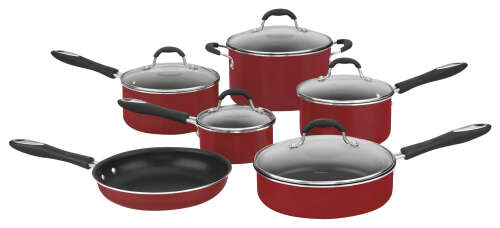 Cuisinart - Advantage Nonstick Cookware 11 Piece Set - Red