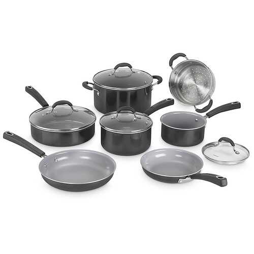 Cuisinart - Ceramica XT Nonstick 11 Piece Cookware Set - Black