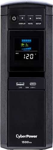 CyberPower - 1500VA Sine Wave Battery Back-Up System - Black