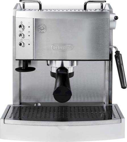 De'Longhi - Espresso Machine with 15 bars of pressure, Milk Frother and removable water tank - Stainless Steel