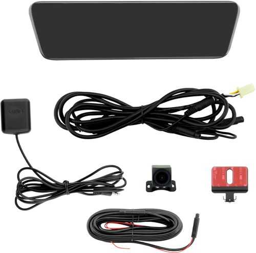 Rent to own EchoMaster - Full Screen Rear View Mirror Replacement Monitor with DVR and Backup Camera Kit - Black