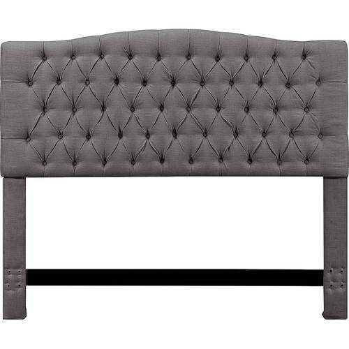 Rent to own Elle Decor - Celeste Contemporary Tufted Fabric 62" Queen Upholstered Headboard - Gray
