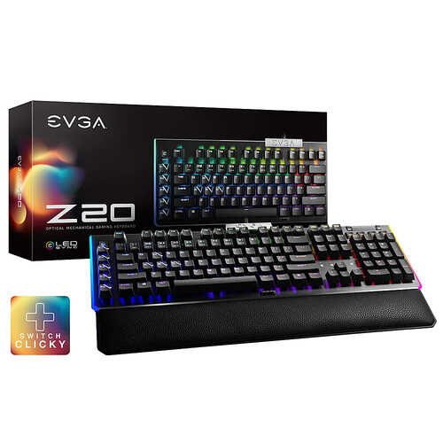 EVGA - Z20 RGB Mechanical Gaming Keyboard with Optical mechanic switches (Clicky)